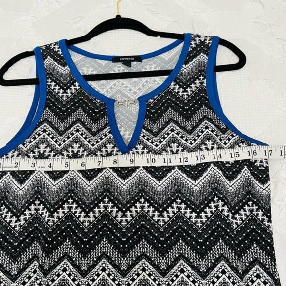 Espresso V Neck Sleeveless Slip On Midi Dress M Medium Handkerchief - Picture 7 of 9